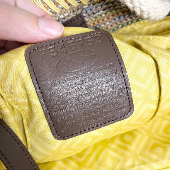Brighton Bella LIMONE Tote Handbag Purse Woven Leather Lemon - Picture 4 of 12